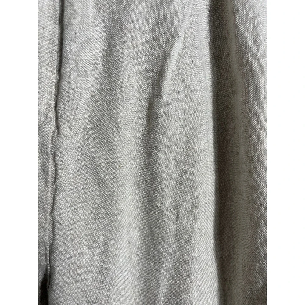 REFORMATION Cleo Linen Pleated Wide Leg Trouser Pant in Oatmeal